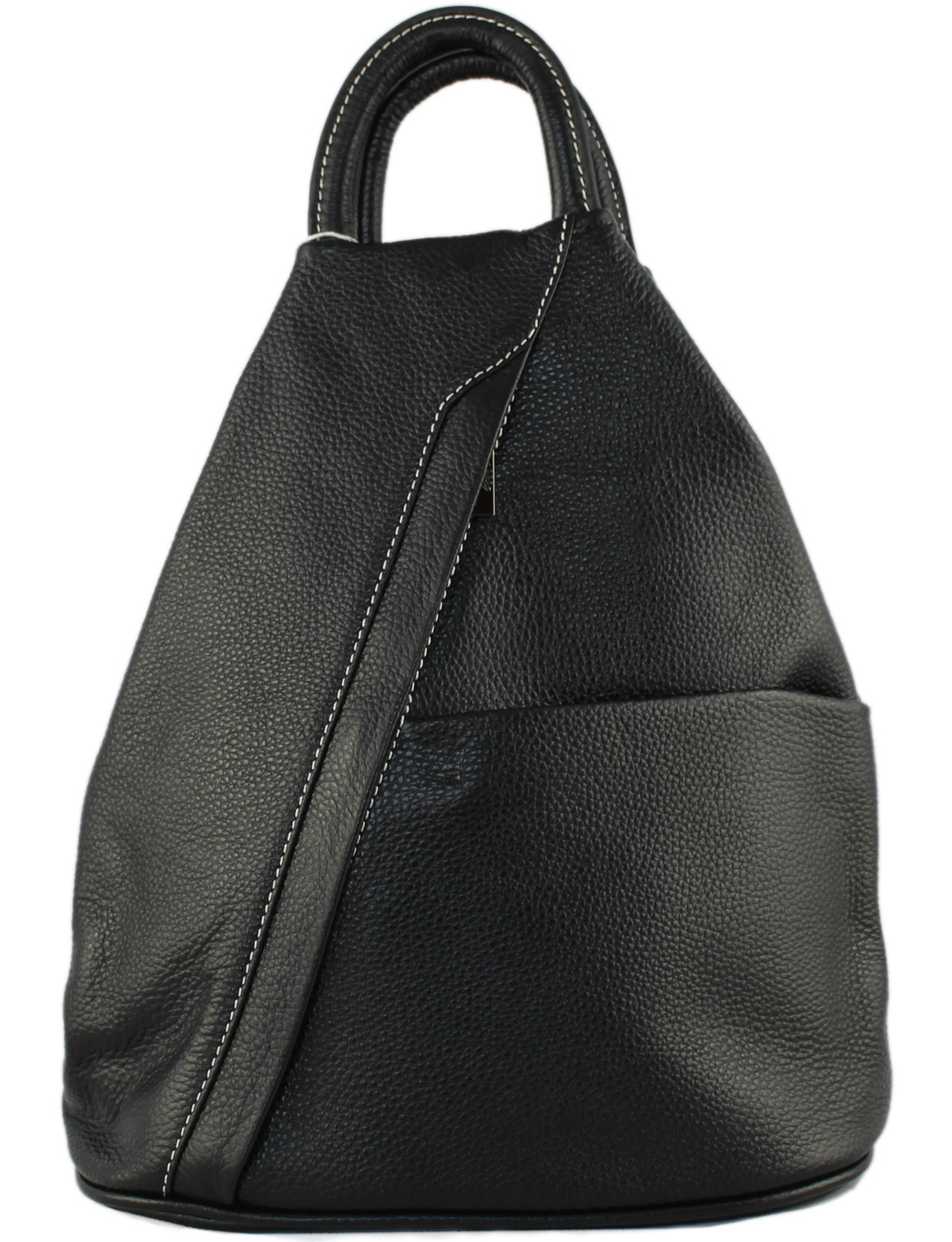 Soft Leather Backpack in Black